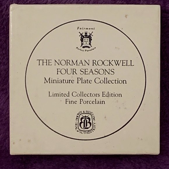 542 Mysterious Malady - Norman Rockwell Four Seasons Miniature Plate Collection - Picture 5 of 5